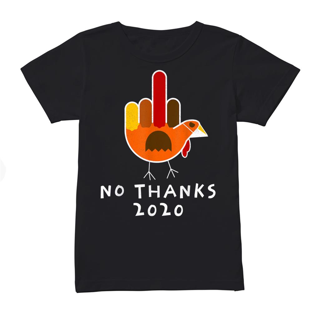 Thanksgiving Turkey No Thanks Grumpy Halloween Funny Shirt