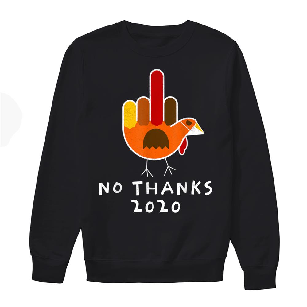Thanksgiving Turkey No Thanks Grumpy Halloween Funny Shirt