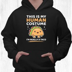 This Is My Human Costume I'm Really A Taco Funny Halloween Shirt