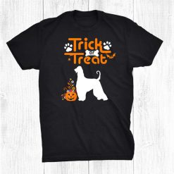 Trick Or Treat Afghan Hound Dog Halloween Shirt