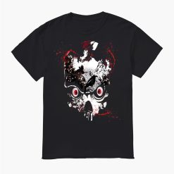 Twear Tees Scary Skull Red Eye Bloody Halloween Fun Shirt