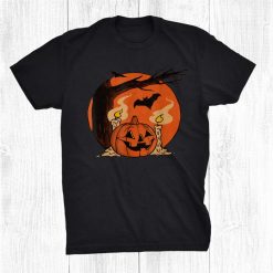 Vintage Pumpkins Scene Halloween Classic Shirt