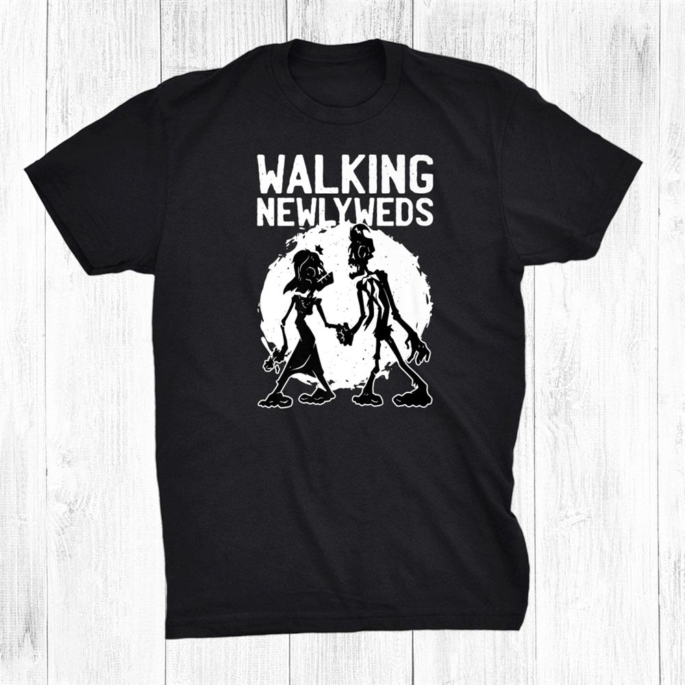 Walking Newlyweds Halloween Wedding Shirt