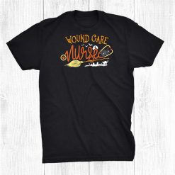 Wound Care Nurse Halloween Rn Wound Nursing Witch On Broom Shirt