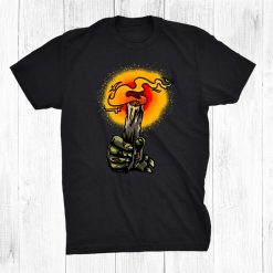 Zombie Torch Skeleton Hand Creepy Spooky Halloween Lover Shirt
