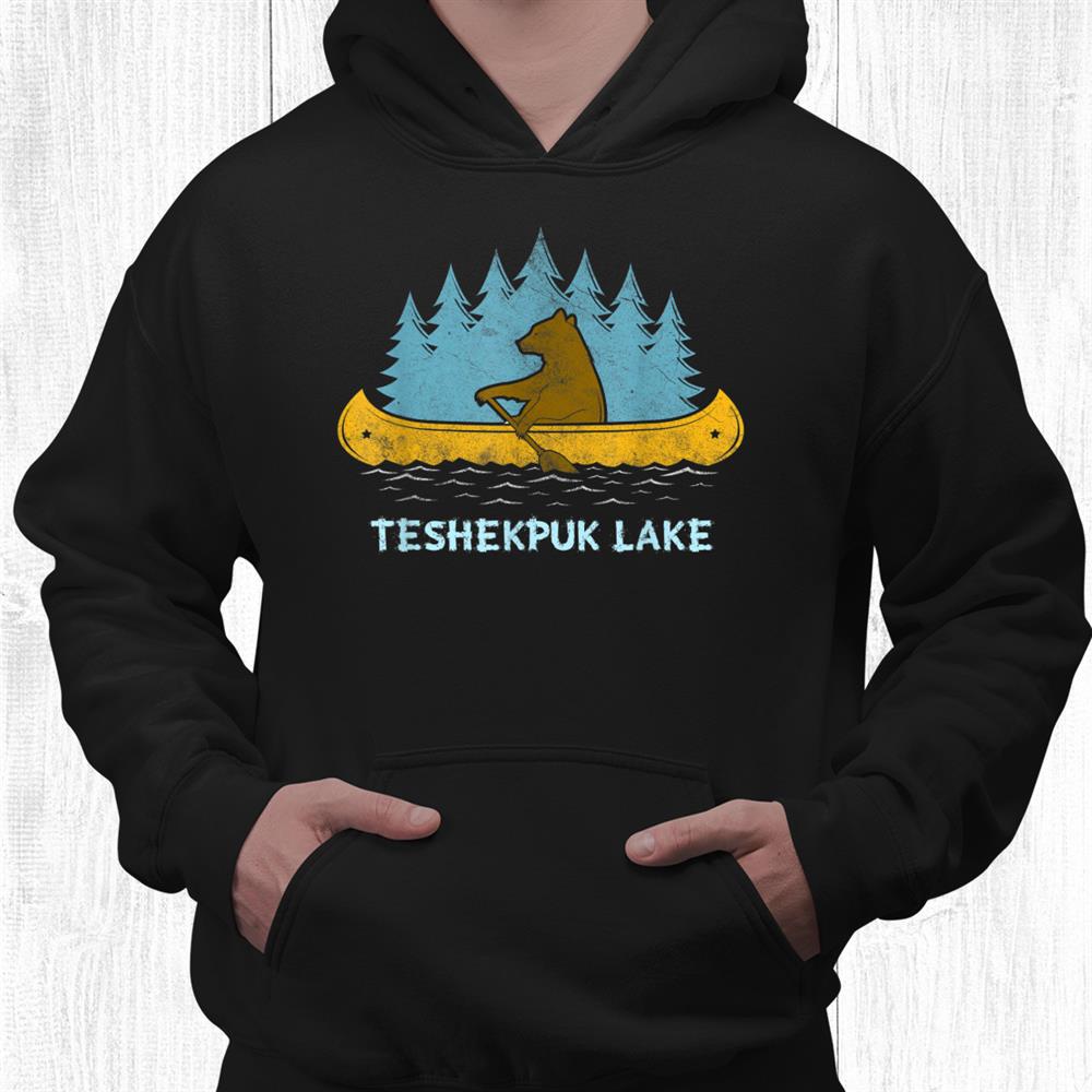 Becharof Lake Lake Bear Canoe Outdoor Hiking Camping Retro Shirt