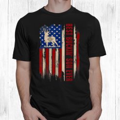 Best Buckin Son Ever American Usa Flag Deer Hunting Shirt