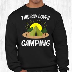 Cool Camping Art For Boys Outdoor Tent Overnight Camper Shirt