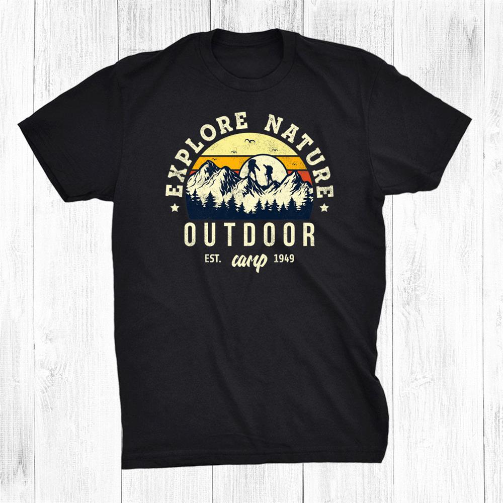 Explore Nature Outdoor Camping Adventure Vintage Retro Style Shirt