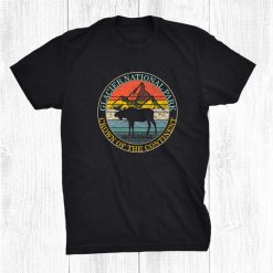 Glacier National Park Montana Moose Souvenir Camping Trip Shirt