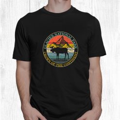 Glacier National Park Montana Moose Souvenir Camping Trip Shirt