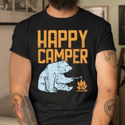 Happy Camper Bear Vacation Hiking Camping Shirt