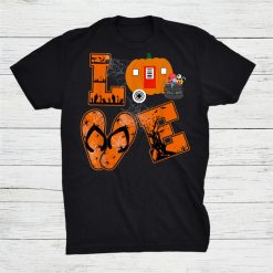 Love Camping Halloween Trick Or Treat Costume Pumpkin Shirt