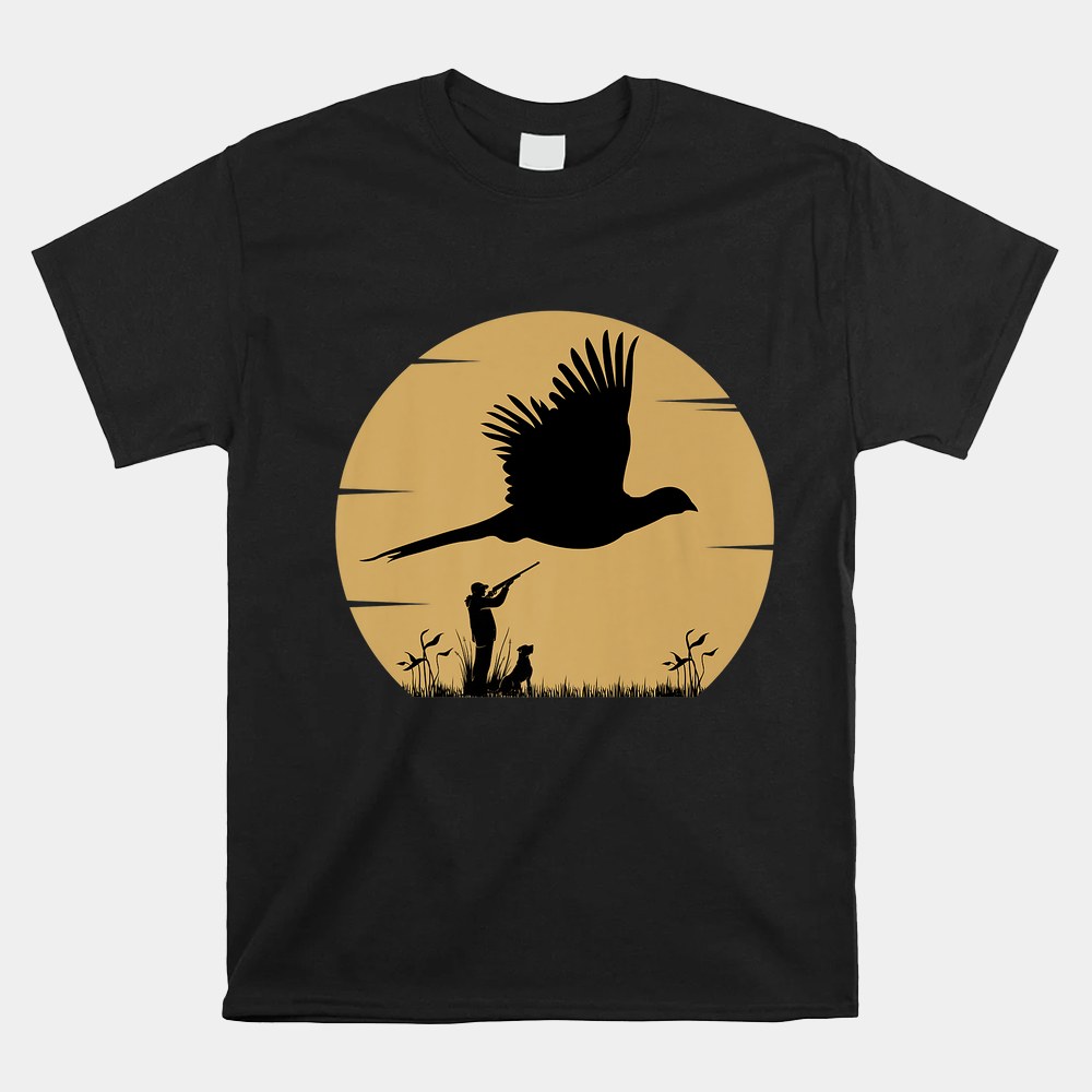 Pheasant Hunting Sunset Pheasant Hunt Upland Birds Hunter Shirt