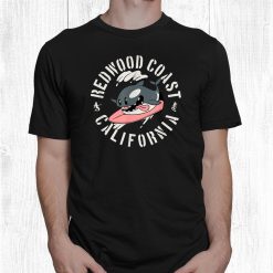 Redwood Coast California Surfing Orca Whale Beach Camping Shirt