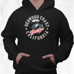 Redwood Coast California Surfing Orca Whale Beach Camping Shirt