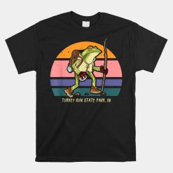 Turkey Run State Park Indiana Hiking Frog Walking Camping Shirt