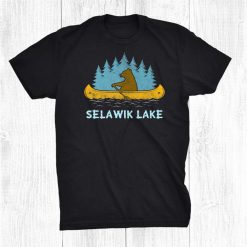 Yellowstone Lake Lake Bear Canoe Outdoor Hiking Camping Shirt