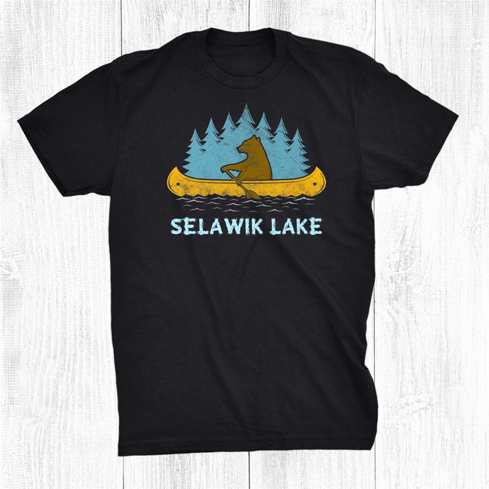 Yellowstone Lake Lake Bear Canoe Outdoor Hiking Camping Shirt