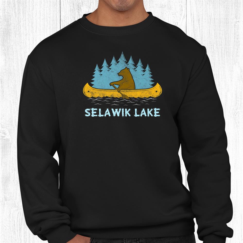 Yellowstone Lake Lake Bear Canoe Outdoor Hiking Camping Shirt