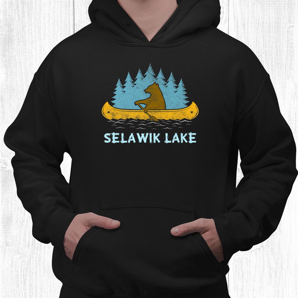 Yellowstone Lake Lake Bear Canoe Outdoor Hiking Camping Shirt