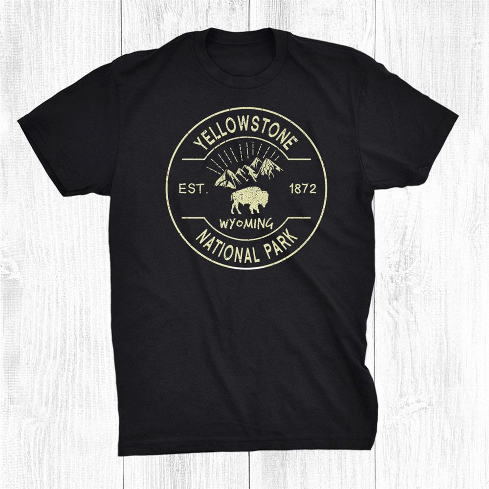 Yellowstone National Park Camping Hiking Wyoming Retro Shirt