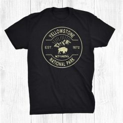 Yellowstone National Park Camping Hiking Wyoming Retro Shirt