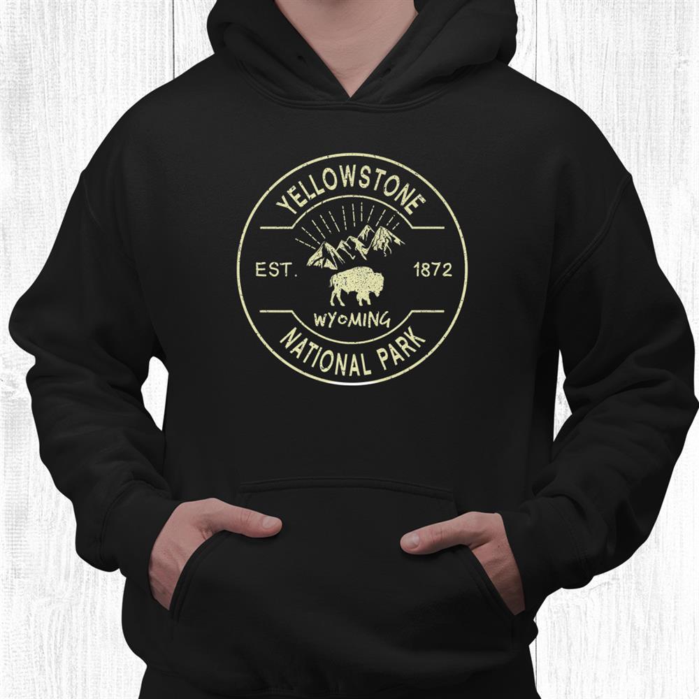 Yellowstone National Park Camping Hiking Wyoming Retro Shirt