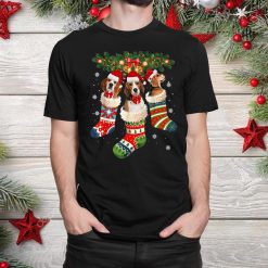 Beagle In Sock Dog Santa Hat Christmas Shirt