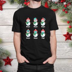 Christmas Snowman Wearing Mask Funny Shirt