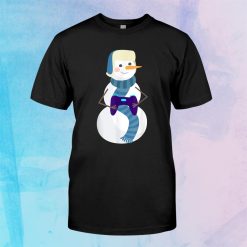 Christmas Snowman Love Video Games Pajama Shirt