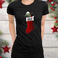 Christmas Yoda Stocking Nice Shirt