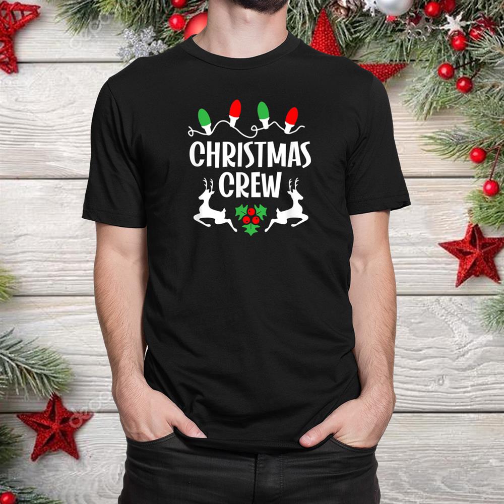 Cute Family Christmas Crew Matching Pajama Lights Shirt