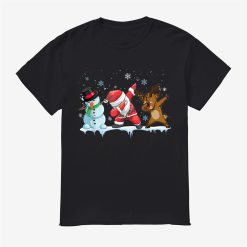 Dabbing Reindeer Santa Snowman Christmas Friends Shirt