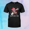 Dabbing Santa In Sunglasses Wearing Mask Funny Christmas Shirt