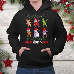 Dabbing Santa Wearing Mask Quarantine Christmas Shirt