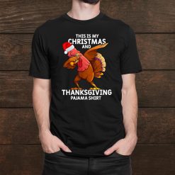 Dabbing Turkey Pajama Christmas Thanksgiving Shirt