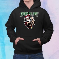 Funny Christmas Shirt Slay All Day Buffed Santa Shirt