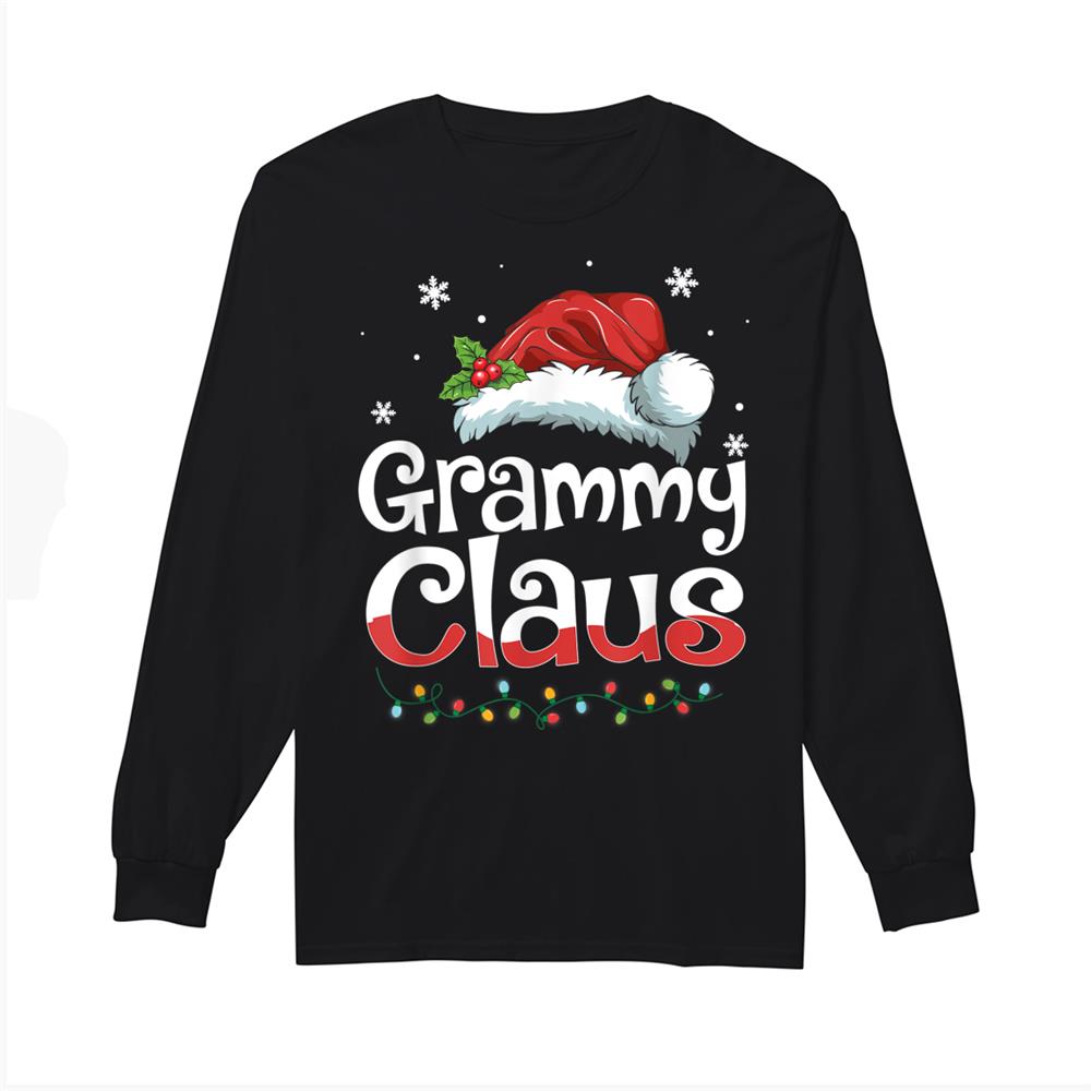 Grammy Claus Santa Hat Matching Family Christmas Pajama Shirt