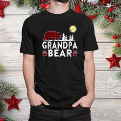 Grandpa Bear Christmas Pajama Red Plaid Buffalo Family Shirt