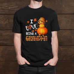 I Love Being A Grandma Pumpkin Snowman Halloween Christmas Shirt