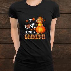 I Love Being A Grandma Pumpkin Snowman Halloween Christmas Shirt