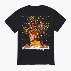 Lion Lighting Xmas Tree Gift Lion Christmas Tree Shirt