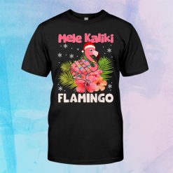 Mele Kaliki Flamingo Christmas Mele Kalikimaka Flamingo Shirt