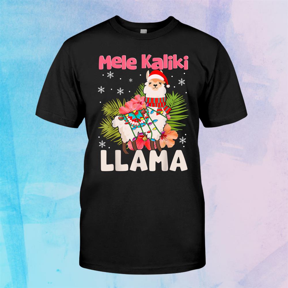 Mele Kaliki Llama Christmas Mele Kalikimaka Llama Lover Shirt