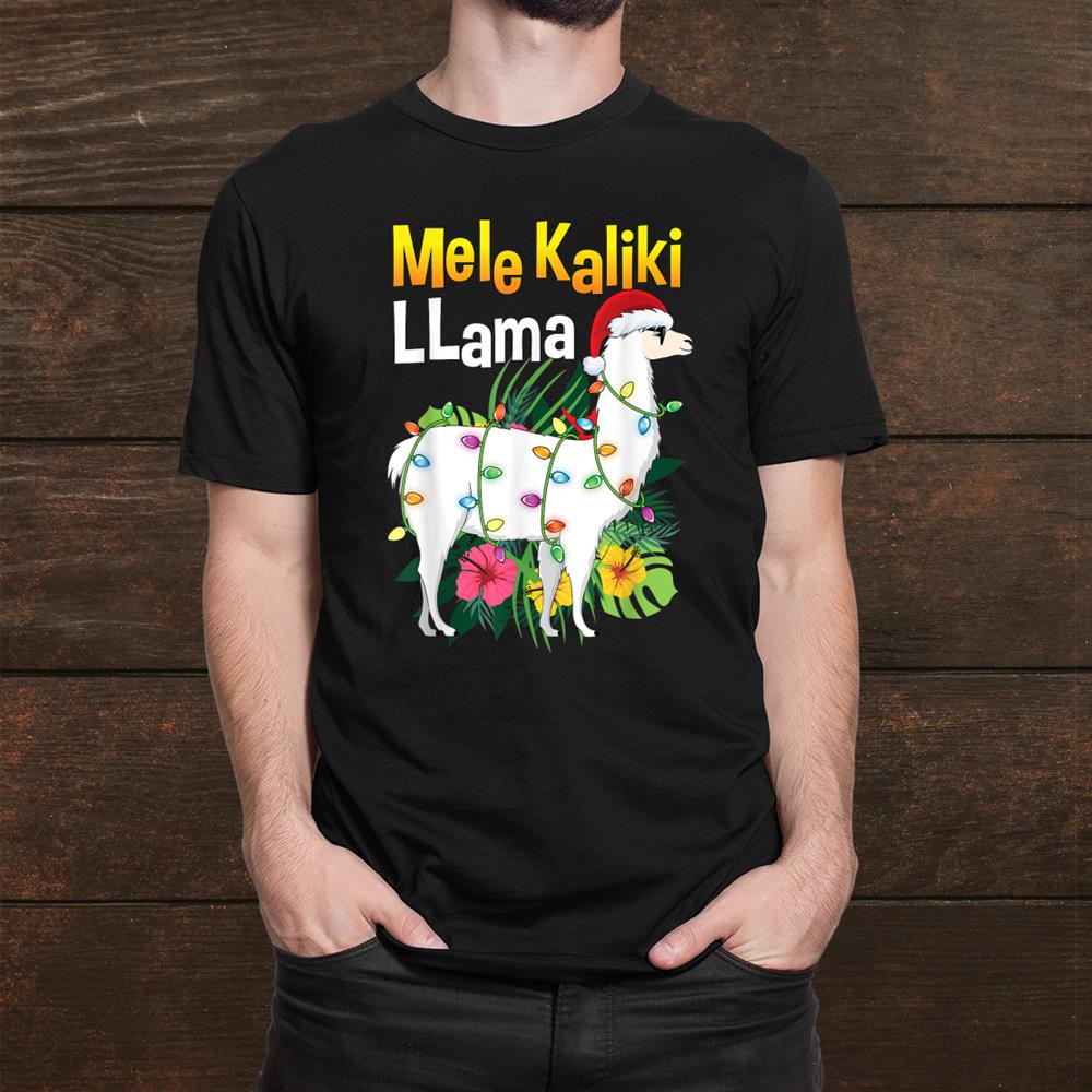Mele Kaliki Llama Lights Christmas X Mas Shirt