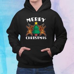 Merry Christmas Eve Dabbing Reindeer Long Sleeve Shirt