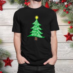 Merry Christmas Tree Typography Shirt