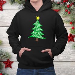 Merry Christmas Tree Typography Shirt