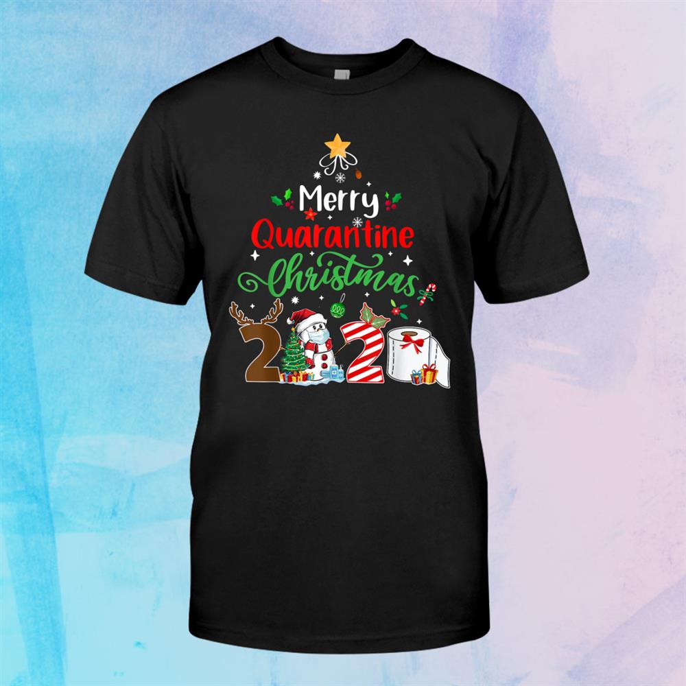 Merry Quarantine Christmas Xmas Pajamas Holidays Shirt